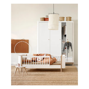 Oliver Furniture - Ahşap Mini+ beşik yatak, junior kit dahil | Meşe