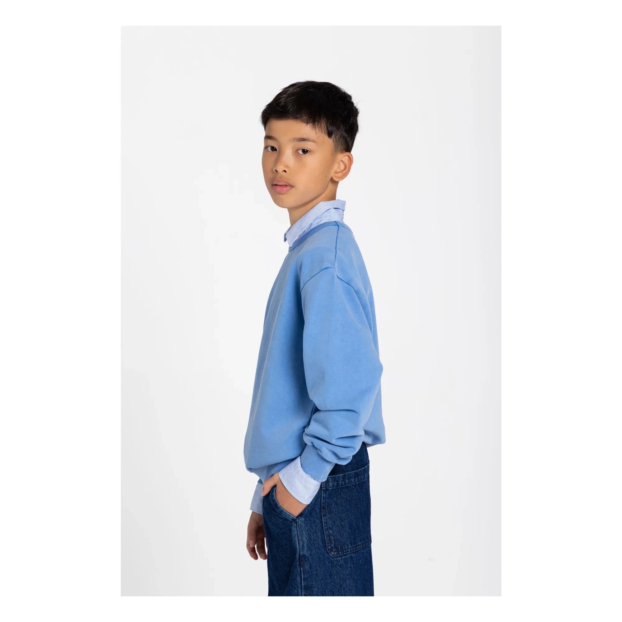 Smallable Kid - Arlo organik pamuk sweatshirt | Kraliyet mavisi