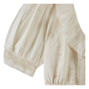 Emile et Ida – Rüschenbluse aus Baumwolle | Creme