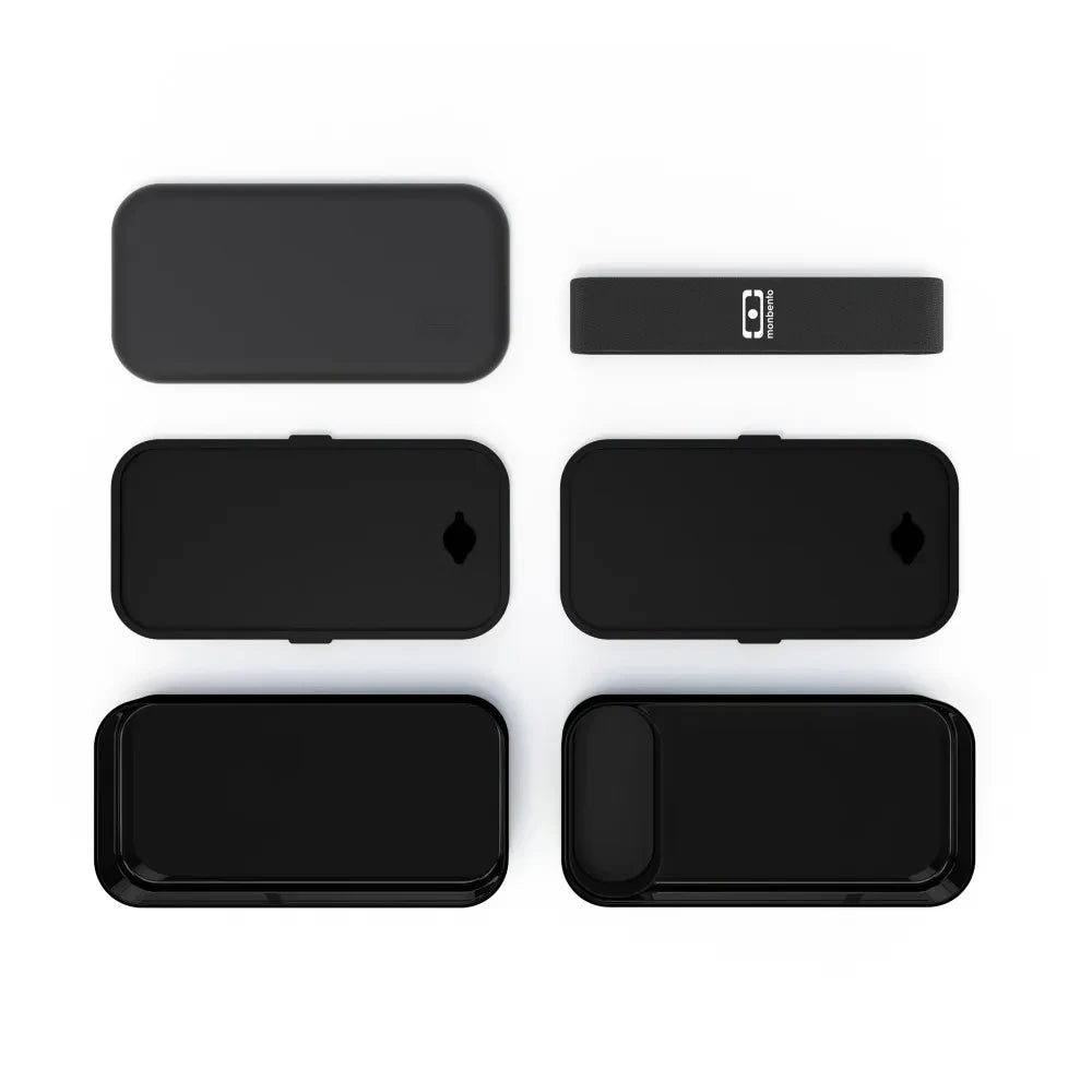 Monbento - MB Original Bento, 2 Airtight Compartments | Black