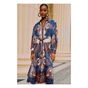 Farm Rio - Arabesque Kleid | Blau