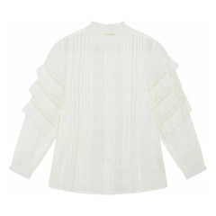 Maison Hotel – Kuba Schiffli Omara Bluse | Weiß