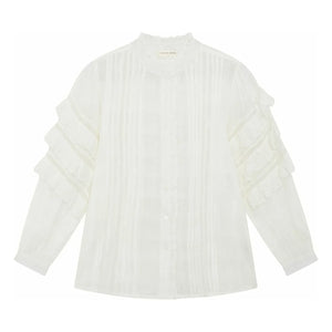 Maison Hotel – Kuba Schiffli Omara Bluse | Weiß