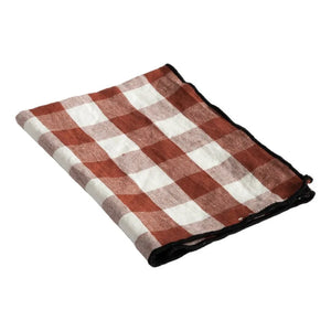 Maison de Vacances - Bourdon Black Mesh Gingham Kitchen Towel 48x75 cm | Vichy Clay