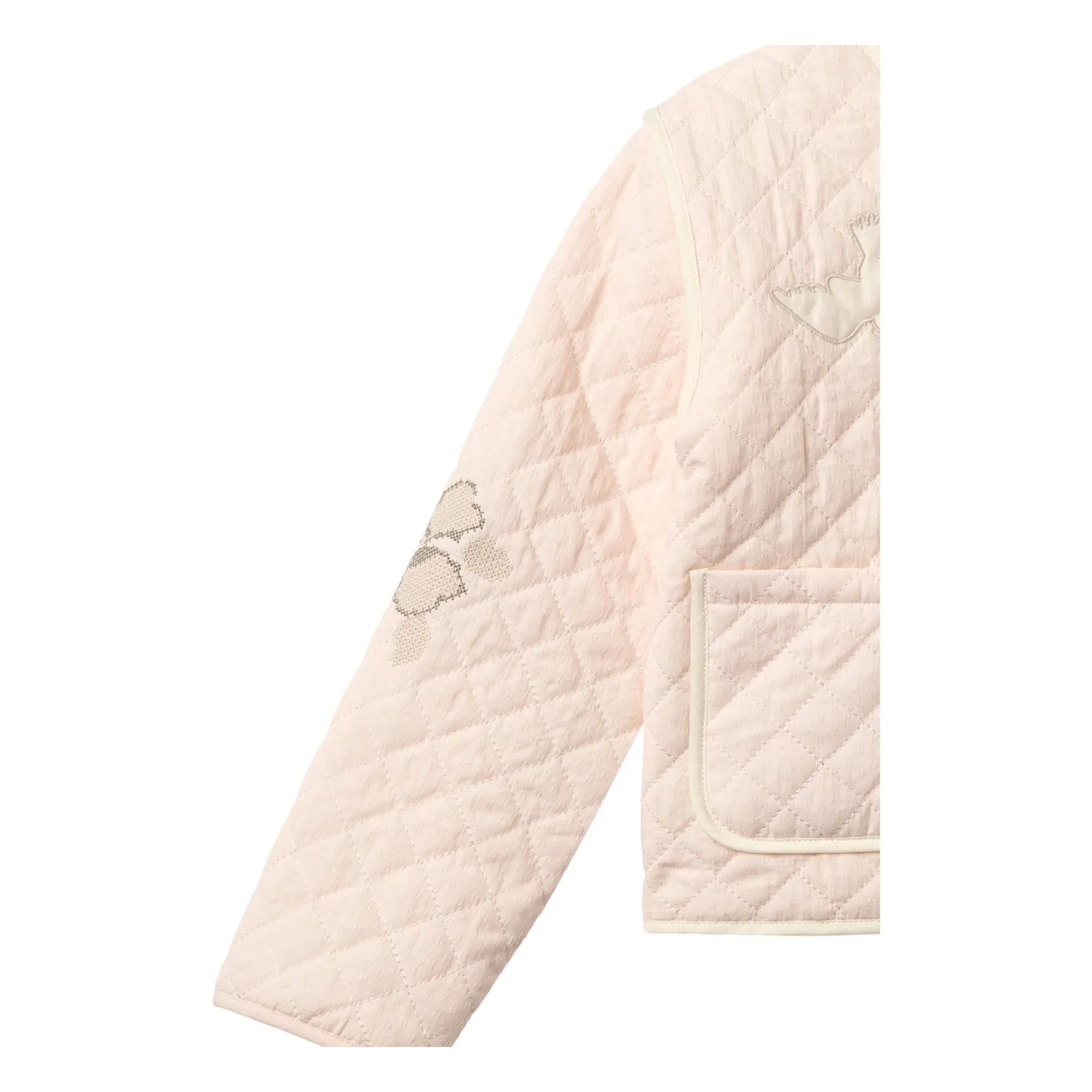 Copenhagen Colors - Organic Cotton Embroidered Quilted Jacket | Lychee Pink