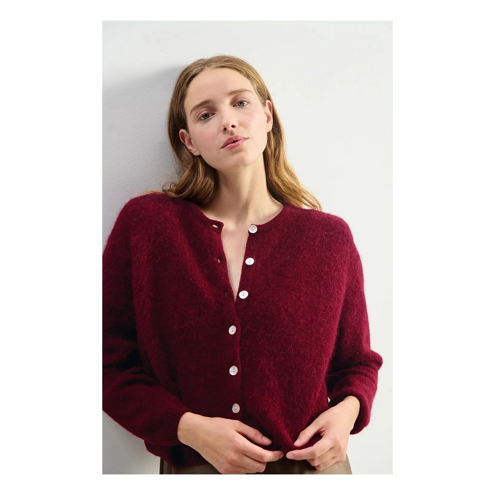American Vintage - Vitow Alpaka Hırka | Cherry Wood