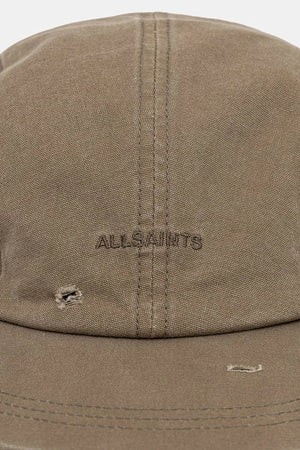 AllSaints ayarlanabilir genişlikli, çıtçıtlı erkek pamuk şapka