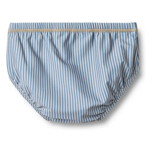 Wheat - Philip Striped Badehose aus recycelten Fasern | Blau
