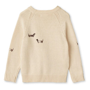 Fliink - Mahdi Dogs Organic Cotton Sweater | Ecru