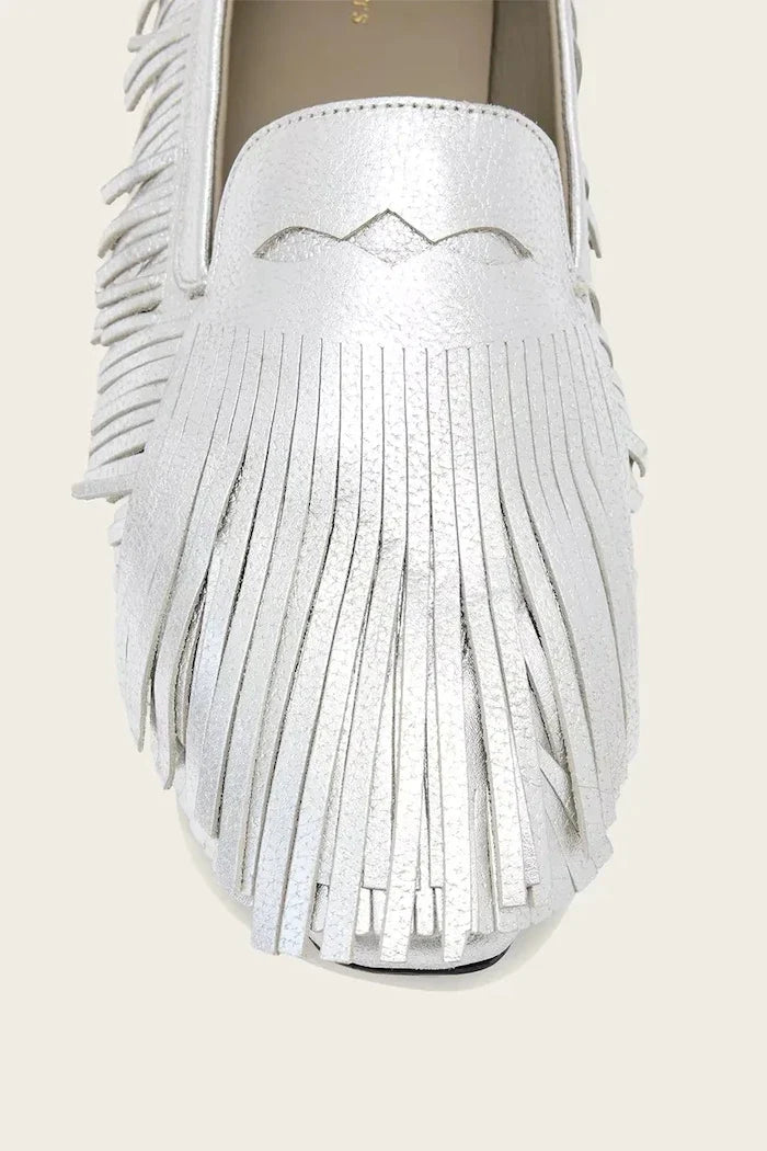 AllSaints Sandy Fringe Loafer Kadın Deri Mokasen
