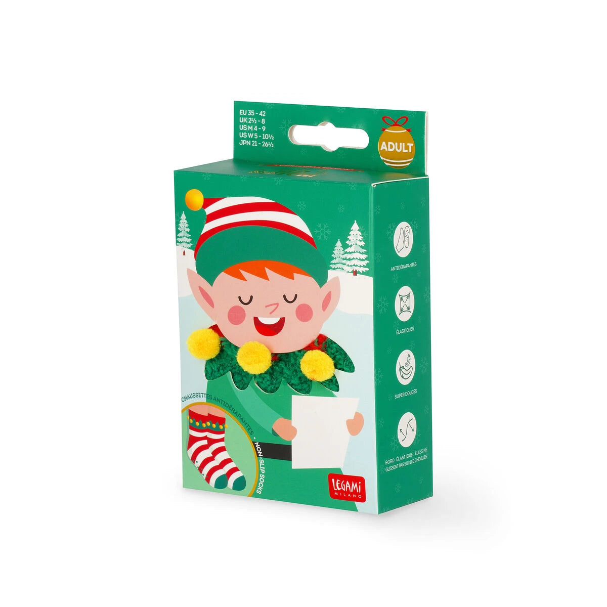 Legami - Elf Non-Slip Socks Adults - A Perfect Fit!
