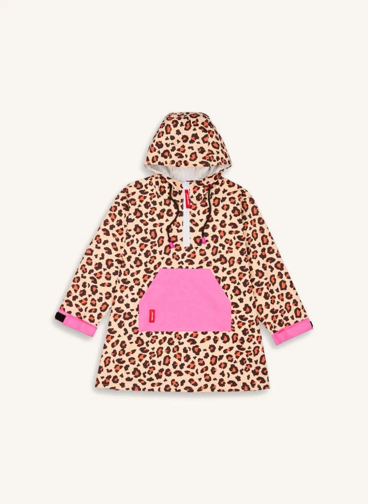 Hallo Hossy - Wasserabweisende Leopard Muster Kurze Poncho | Braun