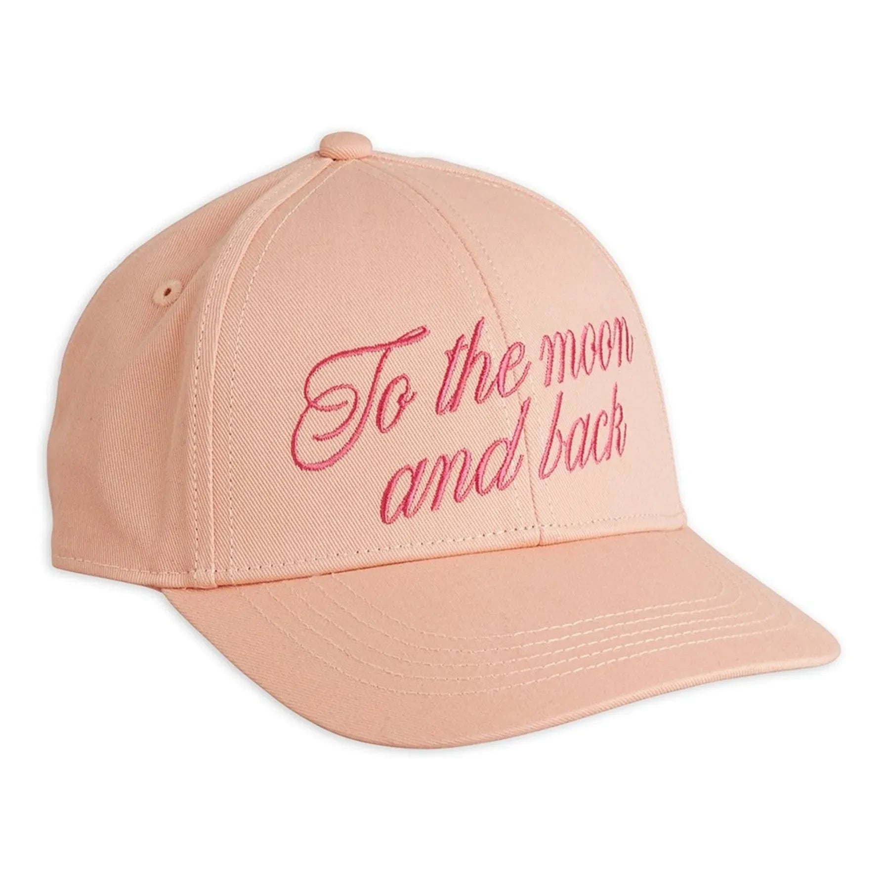 Mini Rodini - To The Moon And Back organik pamuklu şapka | Pembe
