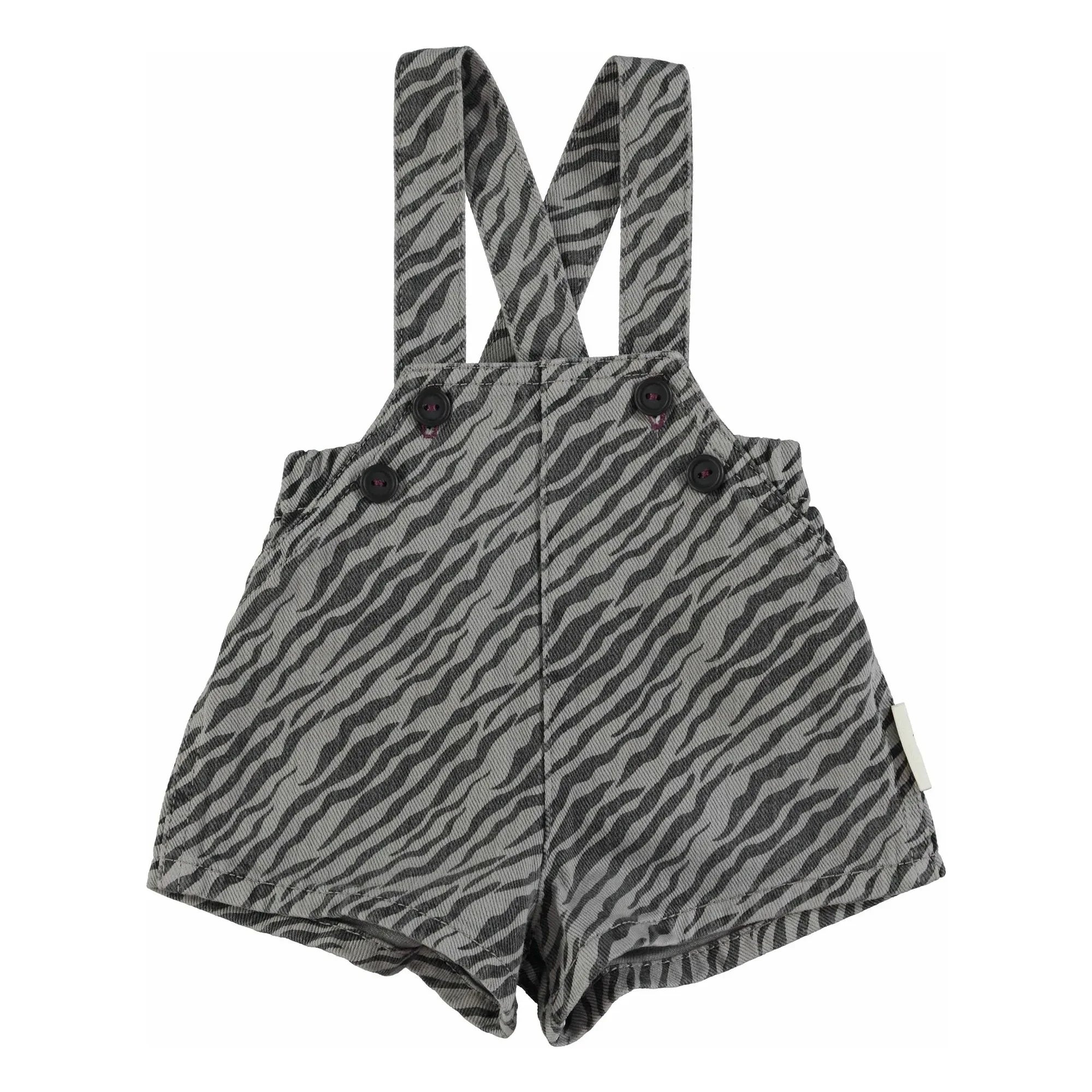 Piupiuchick - Zebra Kısa Salopet | Gri