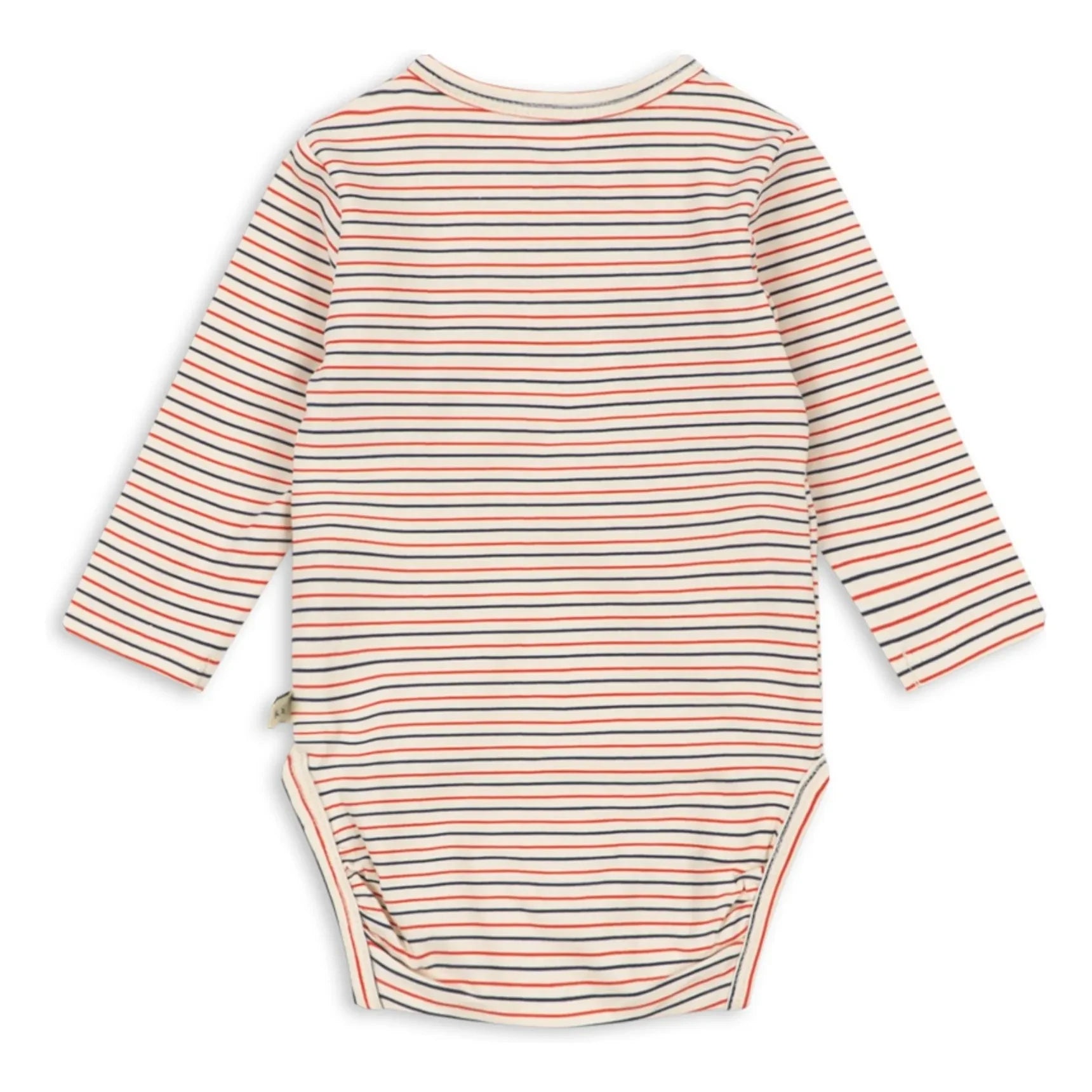 Konges Sløjd - Striped Organic Cotton Long Sleeve Bodysuit | Red