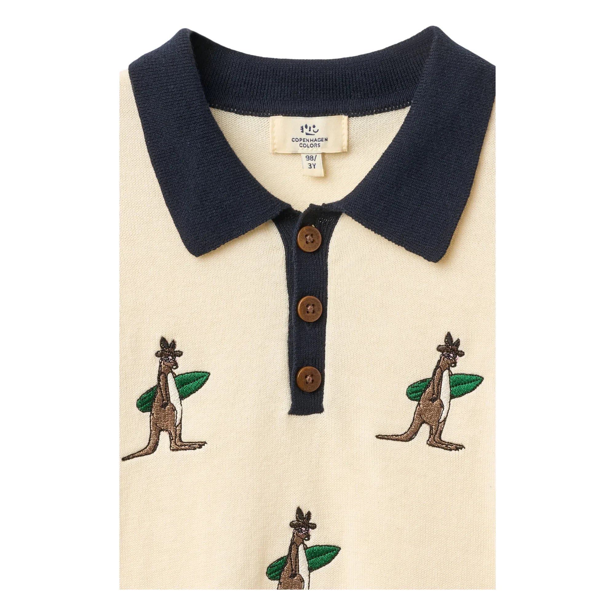 Copenhagen Colors - Kangaroos Polo-Shirt aus Bio-Baumwolle | Creme