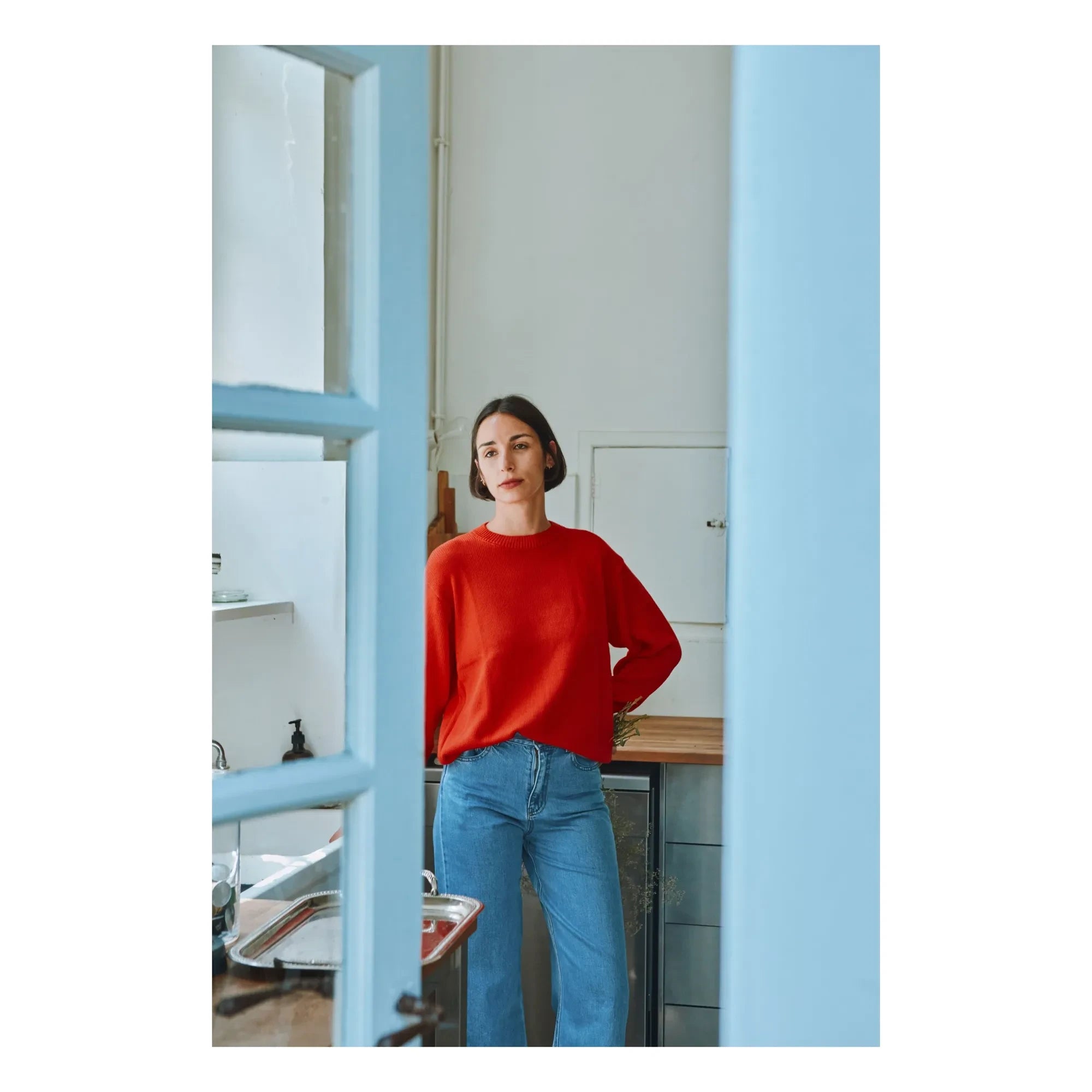 Poudre Organic - Der Rote Bio-Baumwollpullover | Rot