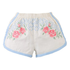 Gingersnaps - Nelly Leinen-Shorts mit Spitzendetail | Cremeweiß