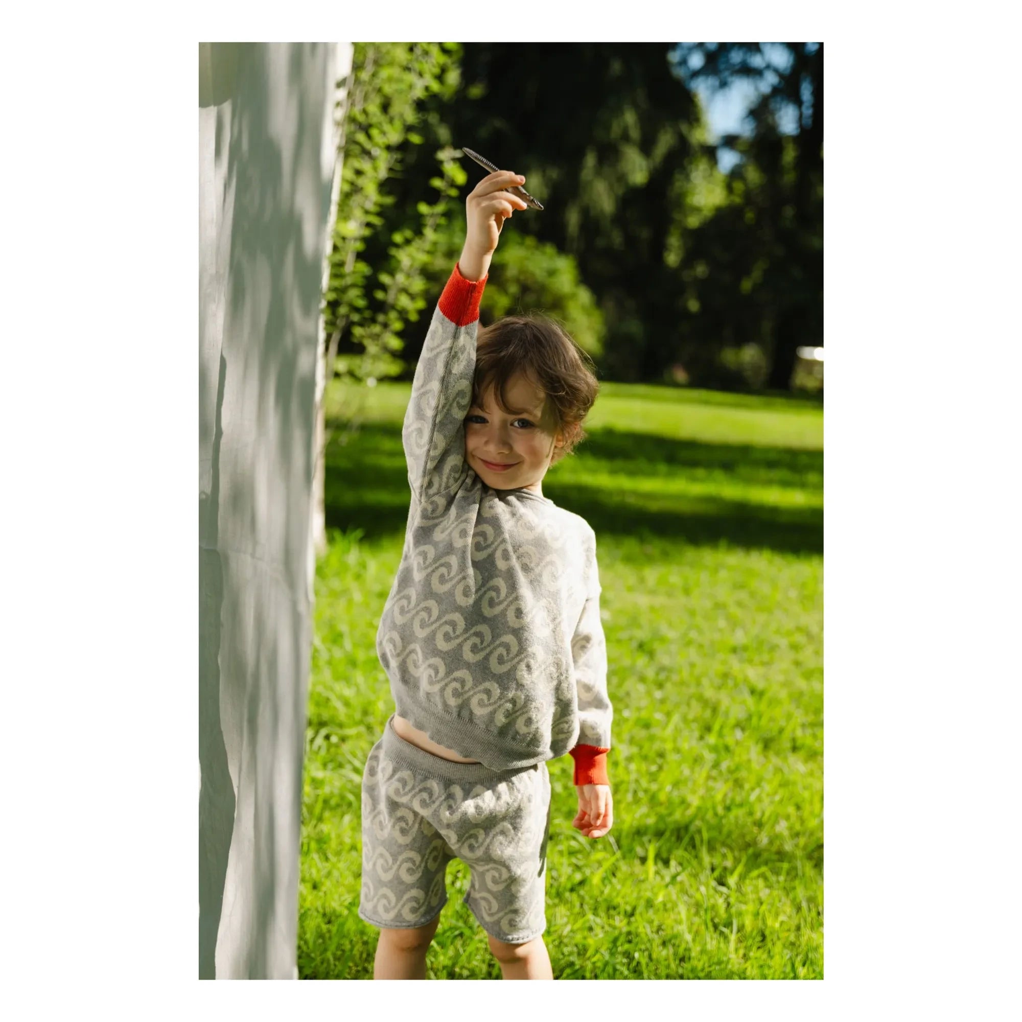 Bayiri - River Shorts Organic cotton knitwear | Gray