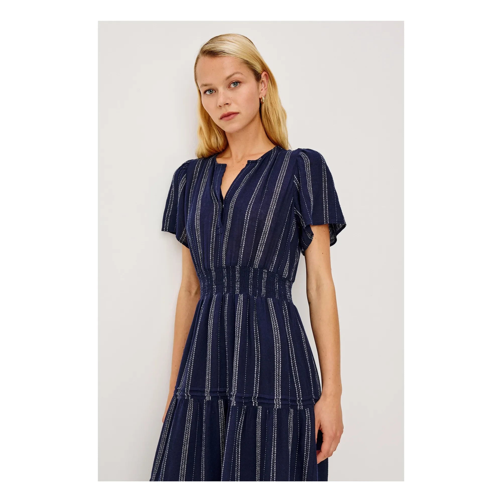 Rails - Cannes Gestreiftes Kleid | Marineblau
