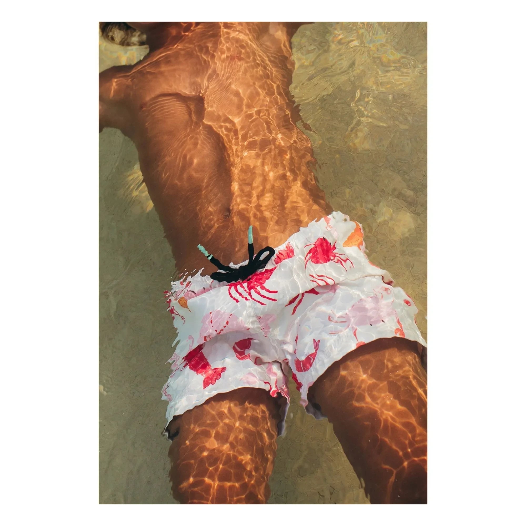 Pepita & Me - Crustacean Bath Shorts | Ecru