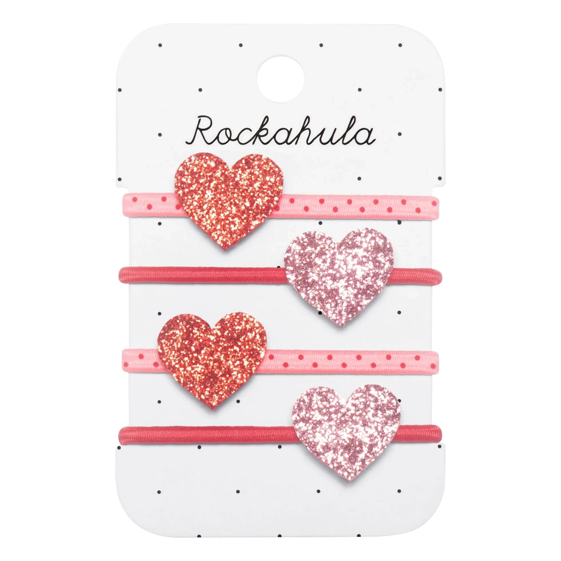 Rockahula Kids - Set of 4 Shiny Heart Clasps | Pink