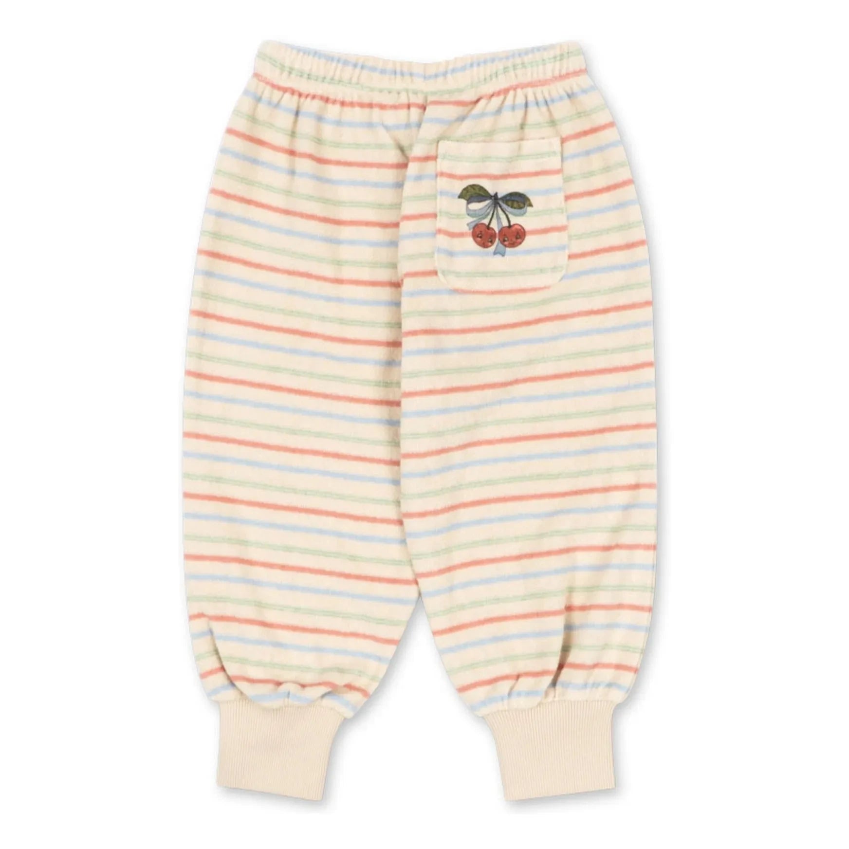 Konges Sløjd - Itty Ribbed Striped Organic Cotton Jogger | Ecru