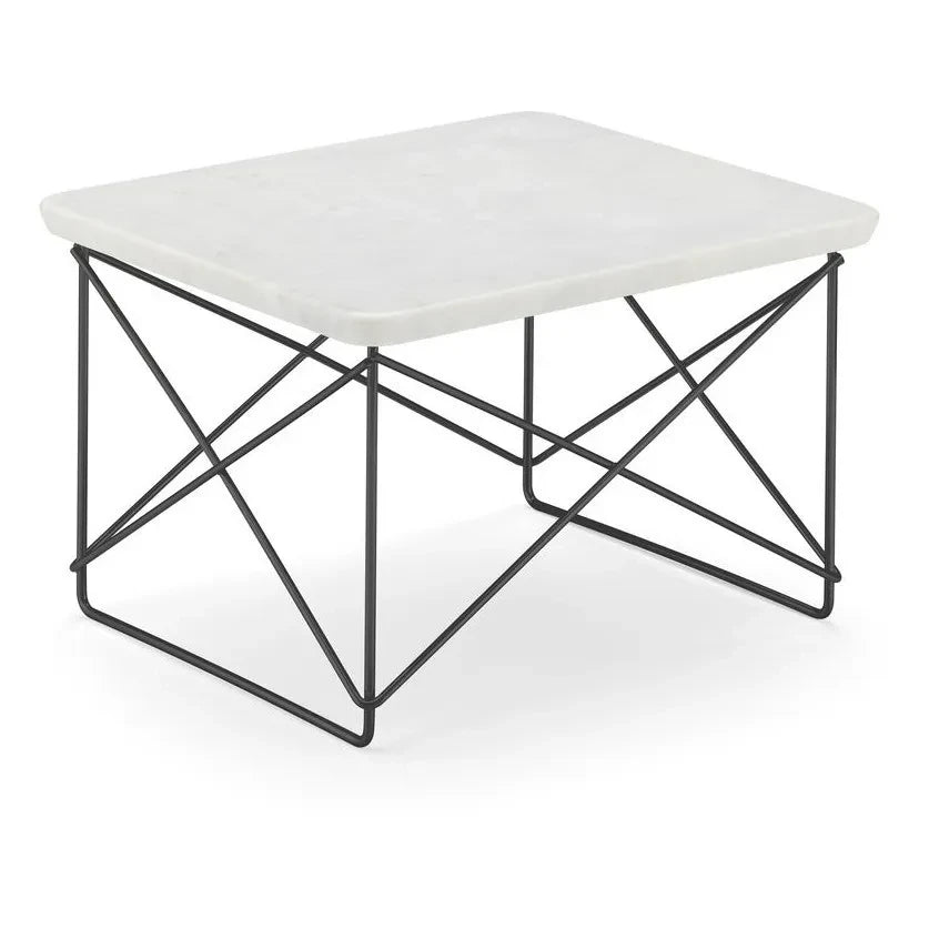 Vitra - Charles & Ray Eames imzalı Epoksi Yan Sehpa LTR | Beyaz Mermer