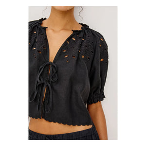 Rails - Lizbeth Bluse mit englischer Stickerei | Schwarz