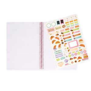 Legami - A4 Lined Illustrated Hardcover Notebook - Kruvasan - Spiral Bound