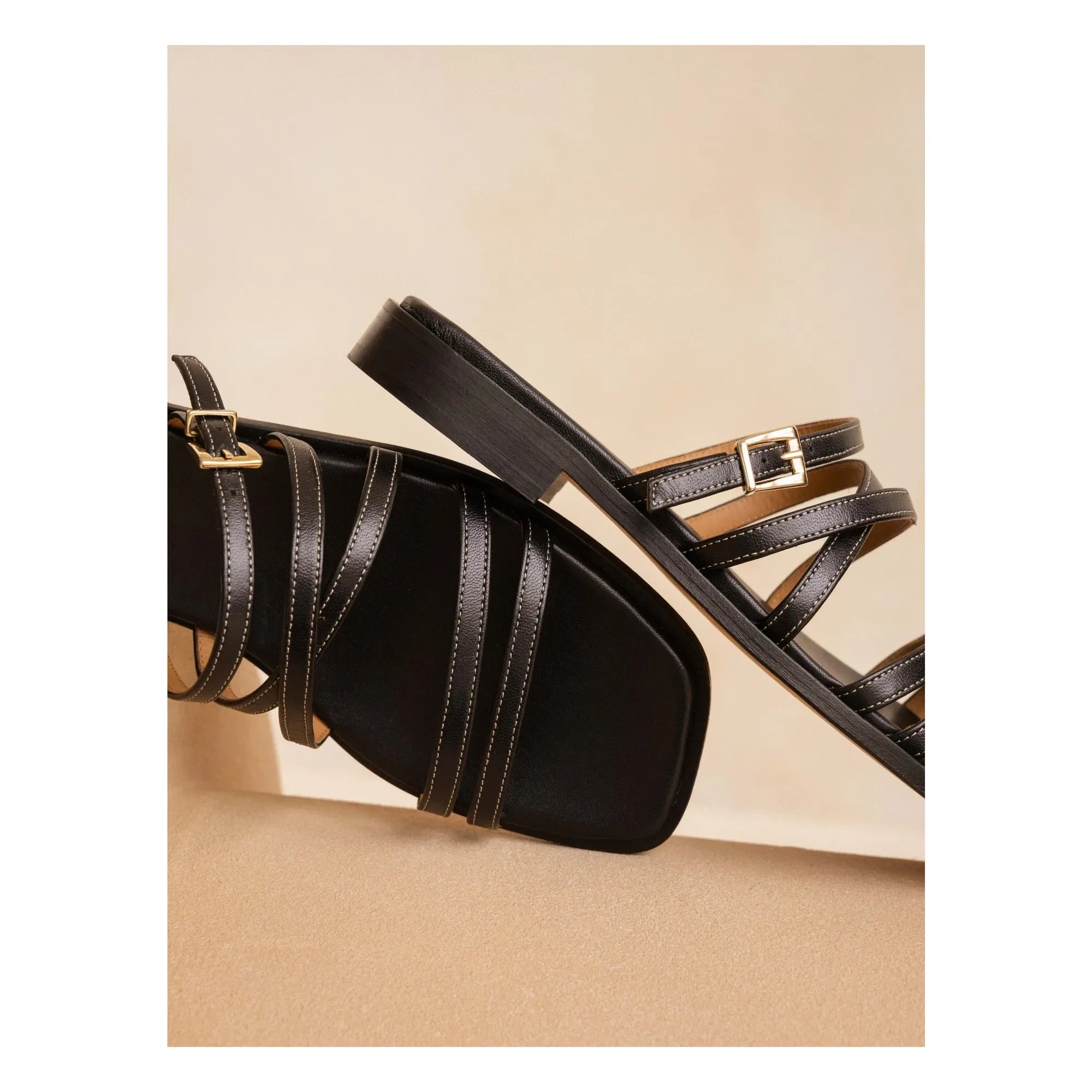 Bobbies - Isys Ledersandalen | Schwarz