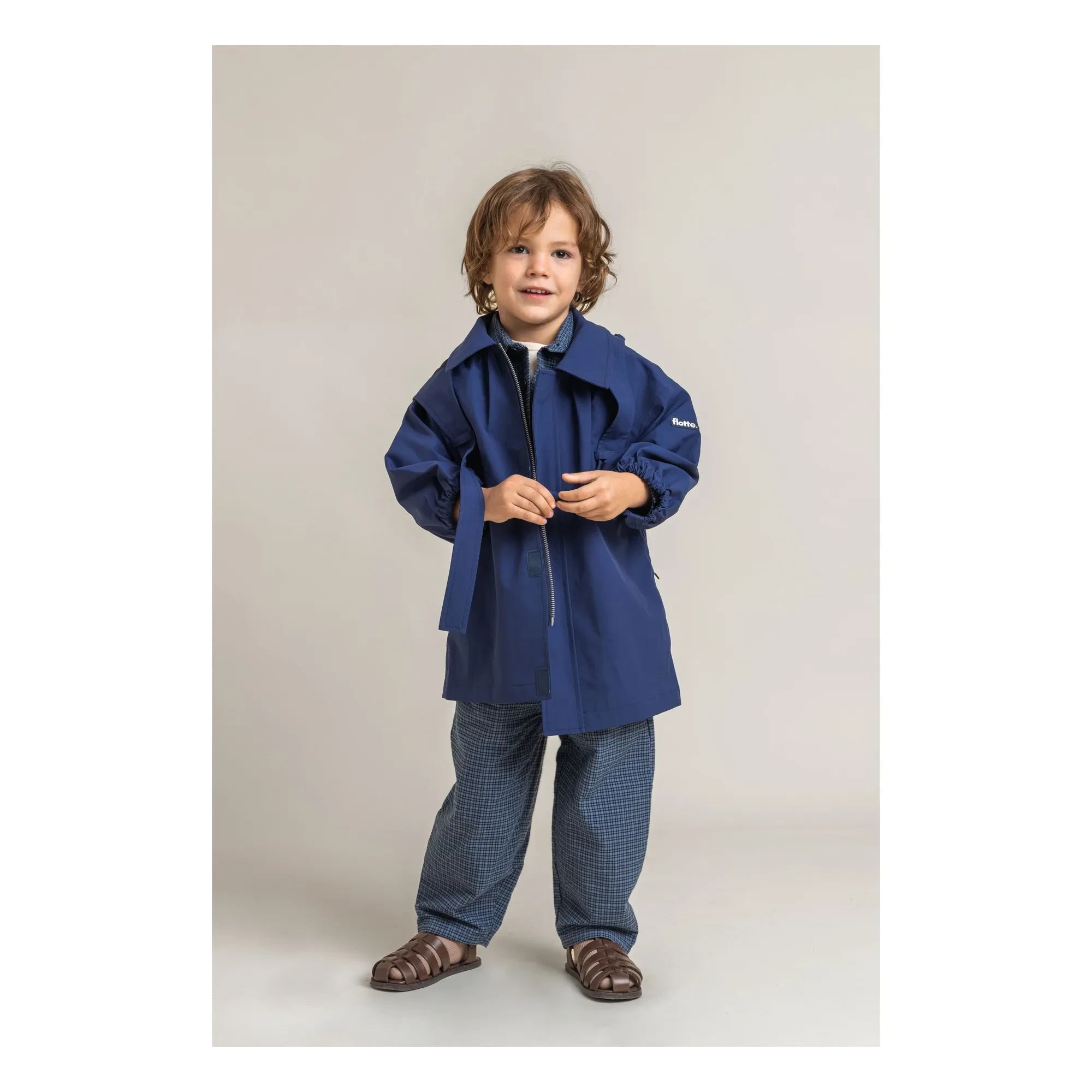 Fluff - Richelito Waterproof Coat | Dark Blue