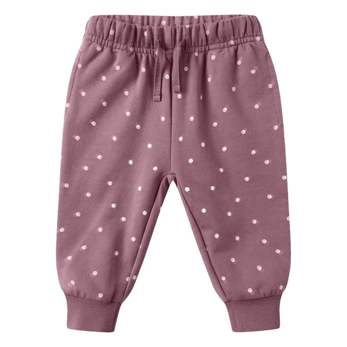 Quincy Mae - Organic Cotton Polka Dot Jogger | Magenta