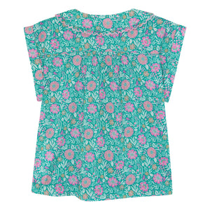 Bonton - Claudine yakalı gömlek Lorelei Flowers | Lila