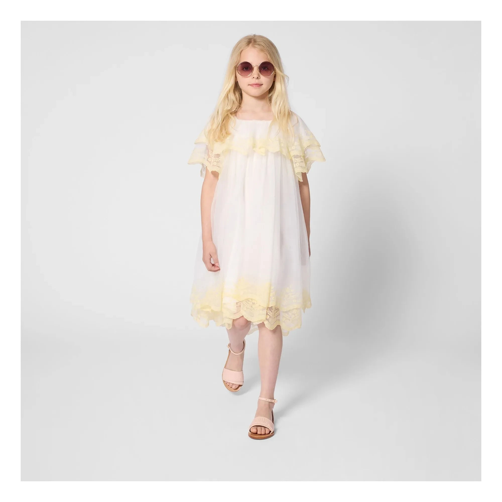 Chloé - Embroidered Dress | White