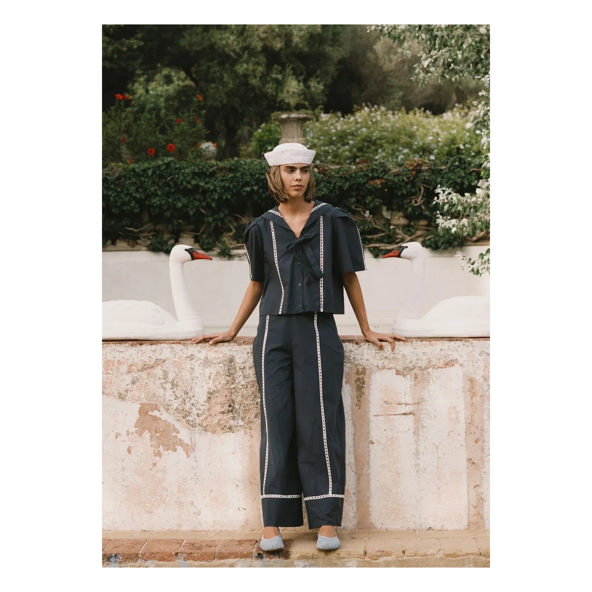 The Tiny Big Sister - Sailor Pamuklu Bluz | Lacivert