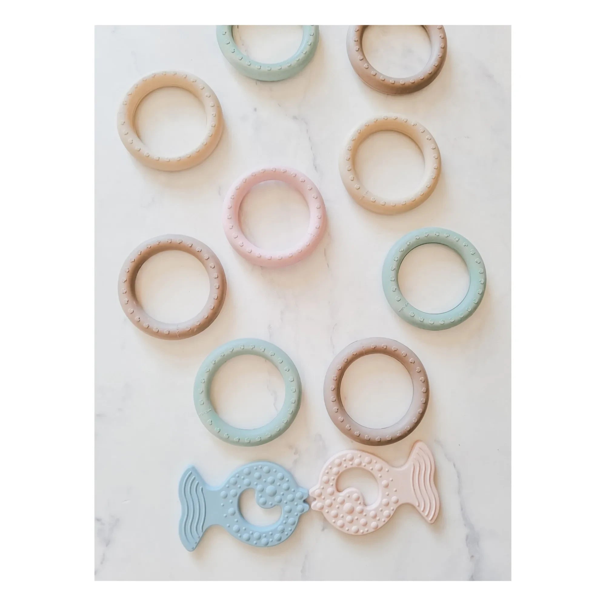 Hevea - Calming Pack - Set of 2 Teething Toys | Nude