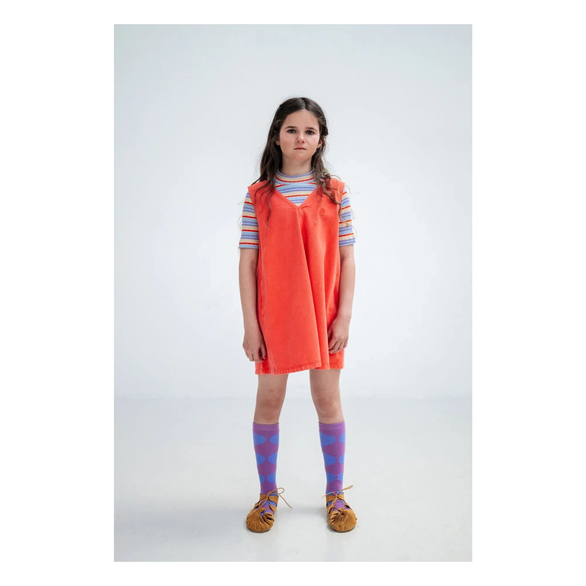 Repose AMS - Striped Ribbed Organic Cotton T-Shirt | Lilac