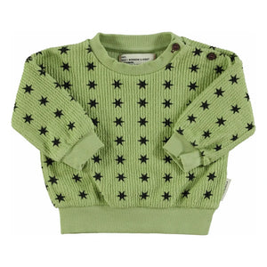 Piupiuchick - Stern-Sweatshirt aus Bio-Baumwolle mit Kordelzug | Grün