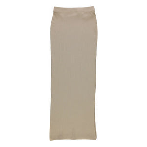 Poudre Organic - Hydrangée Nervürlü Etek - Kadın Koleksiyonu | Zeytin yeşili