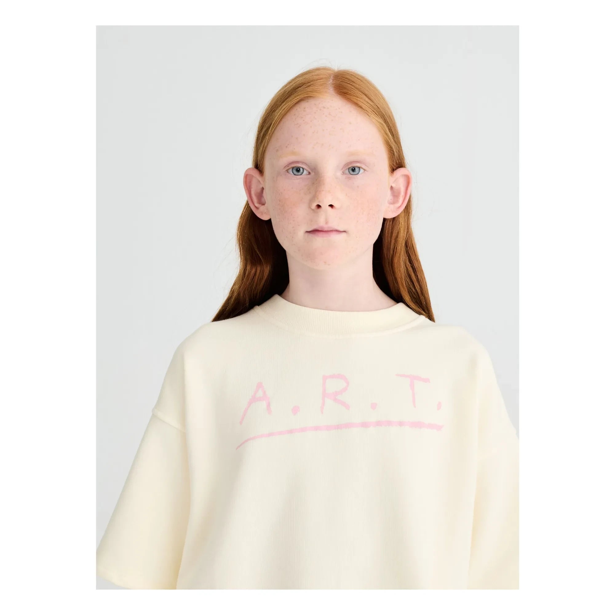 True Artist - Short Sleeve Sweatshirt N°13 Organic Cotton | Cream