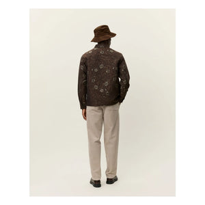 Les Deux - Kaleb Jakarlı Çiçek Desenli overshirt | Kahverengi