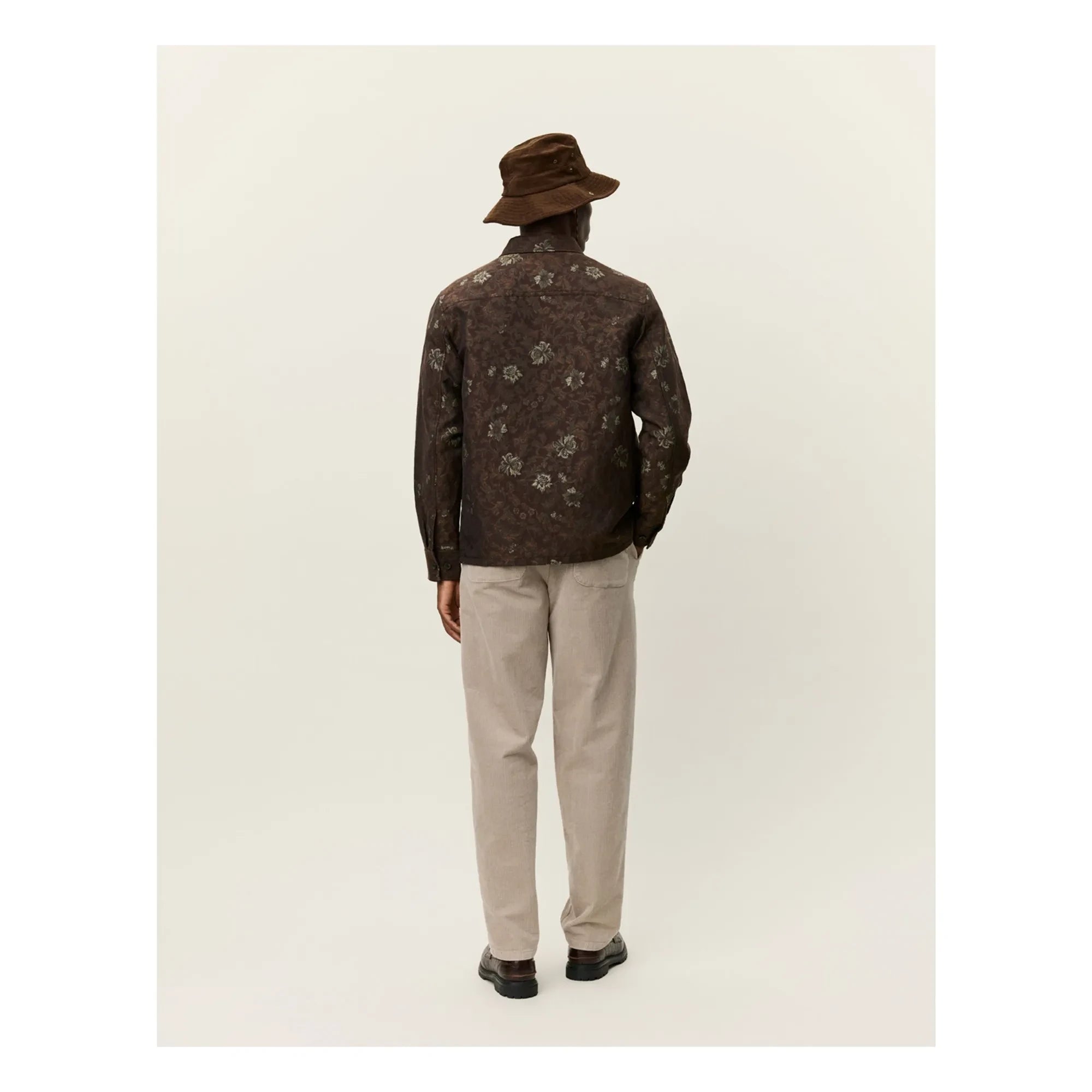 Les Deux - Kaleb Jakarlı Çiçek Desenli overshirt | Kahverengi