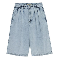 the new society - Bermudashorts aus Baumwolle | Denim-Blau