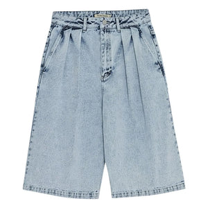 the new society - Bermudashorts aus Baumwolle | Denim-Blau