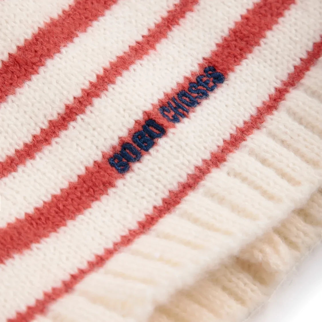Bobo Choses - Geri Dönüştürülmüş Elyaf Çizgili Bere | Ecru