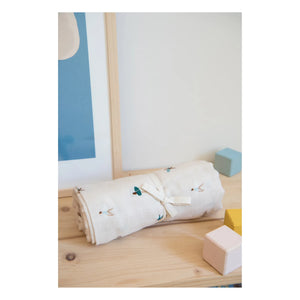 Milinane - Cotton Muslin Swaddle | White