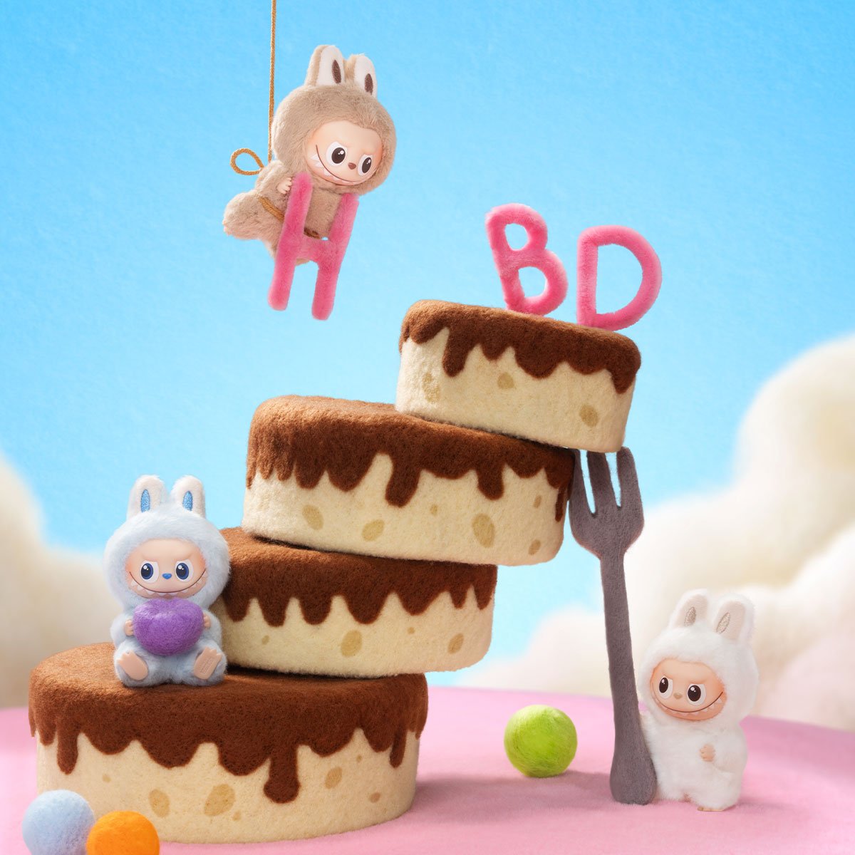 Pop Mart - Orijinal The Monsters Pin For Love Pelüş Anahtarlık A-M