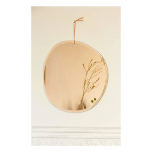 M Nuance - Ekstra düz eğimli yuvarlak ayna - 87x67 cm
