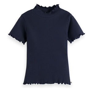 Scotch & Soda - Fitilli Organik Pamuk Tişört | Lacivert